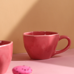 Salmon pink coffee mug 