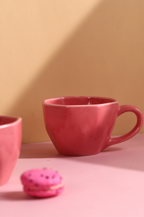 Salmon pink coffee mug 