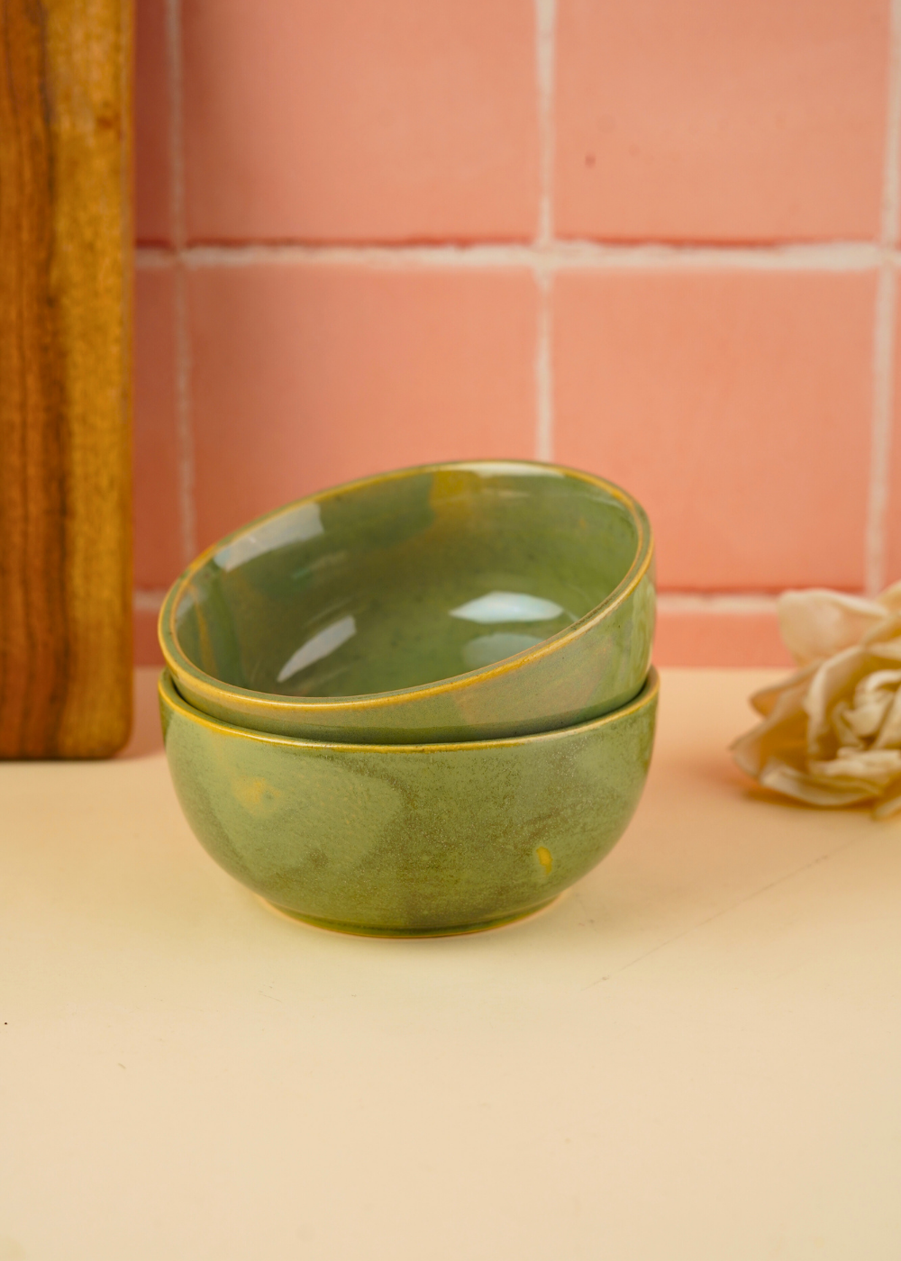 pistachio stoneware handmade in india 