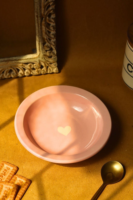 Heart Pasta Plate made by ceramic
