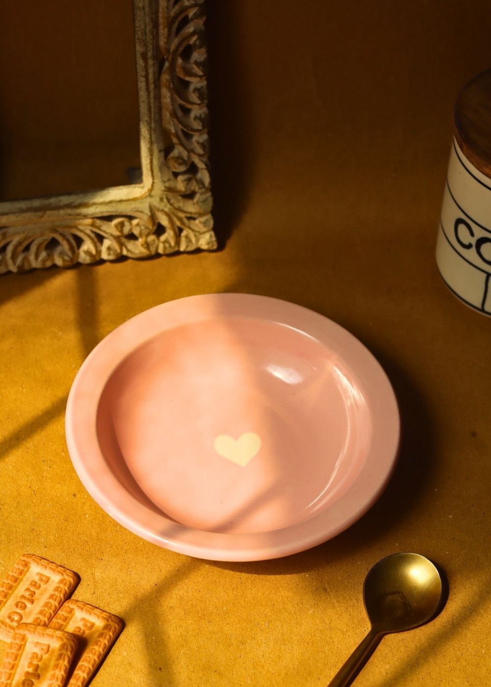 Heart Pasta Plate made by ceramic