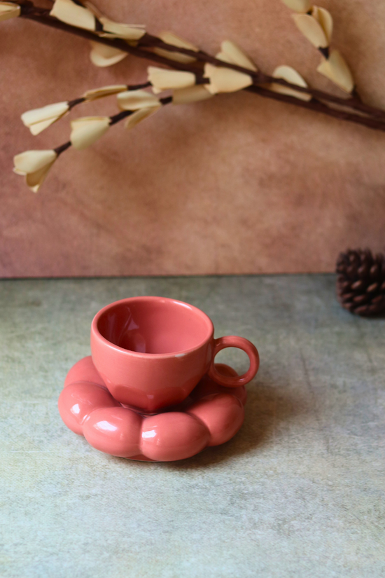 Handmade cup & saucer