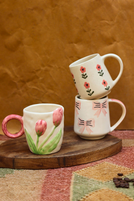 Set of 3 - Floral Brew Mugs combo with premium quality material