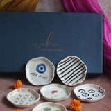 Set of 6 Classic Dessert Plates (for the price of 5) Diwali Gift Box premium quality gift hamper