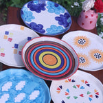 Set of 6 Pastel Delight Snack Plates (for the price of 5) made by ceramic