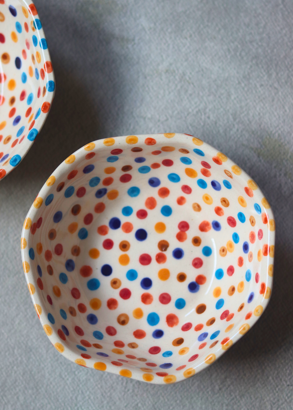 Handmade ceramic colorful bowls 