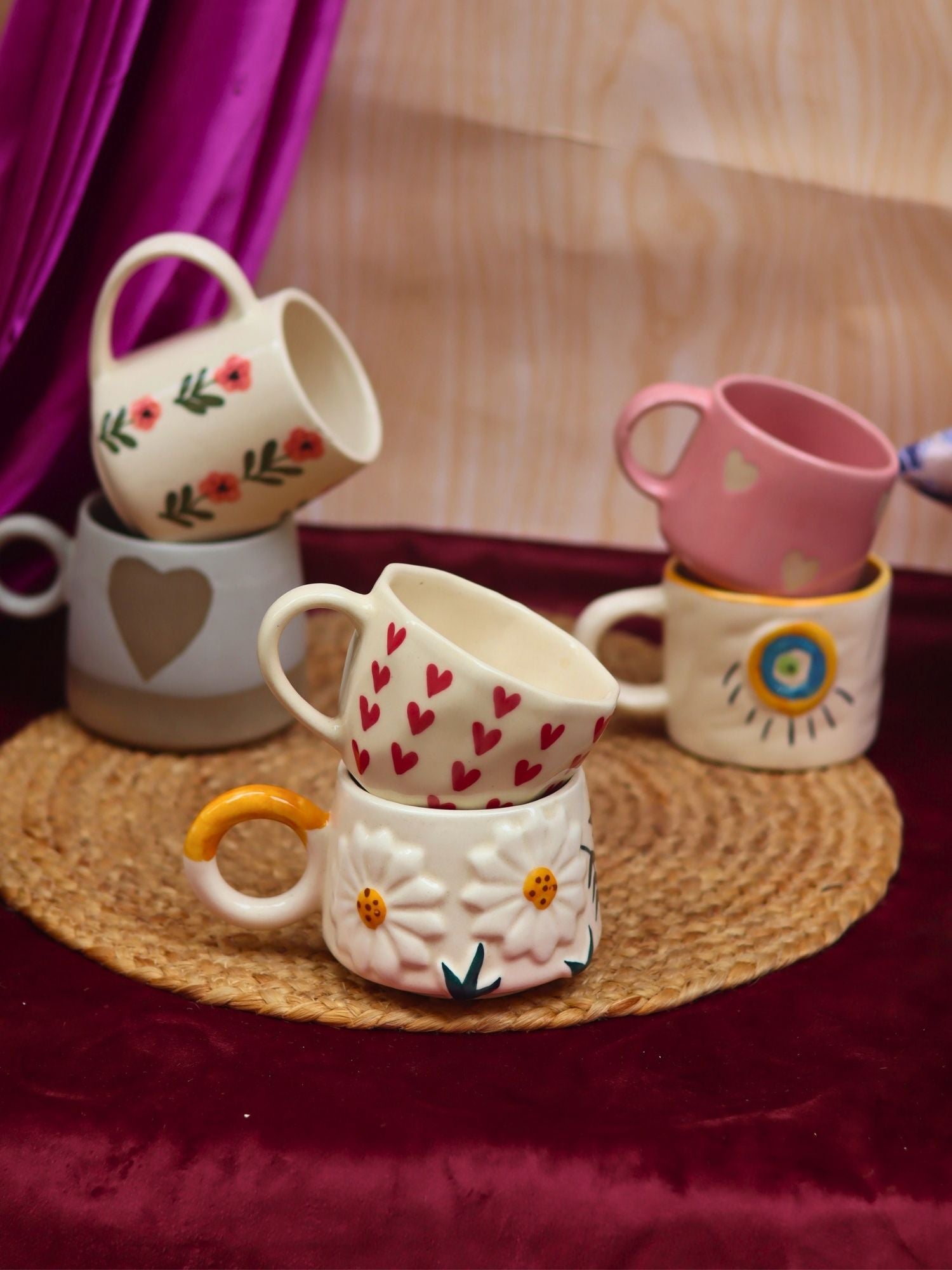 Set of 6 Berry & Bloom Love Mugs (for the price of 5) with premium quality material