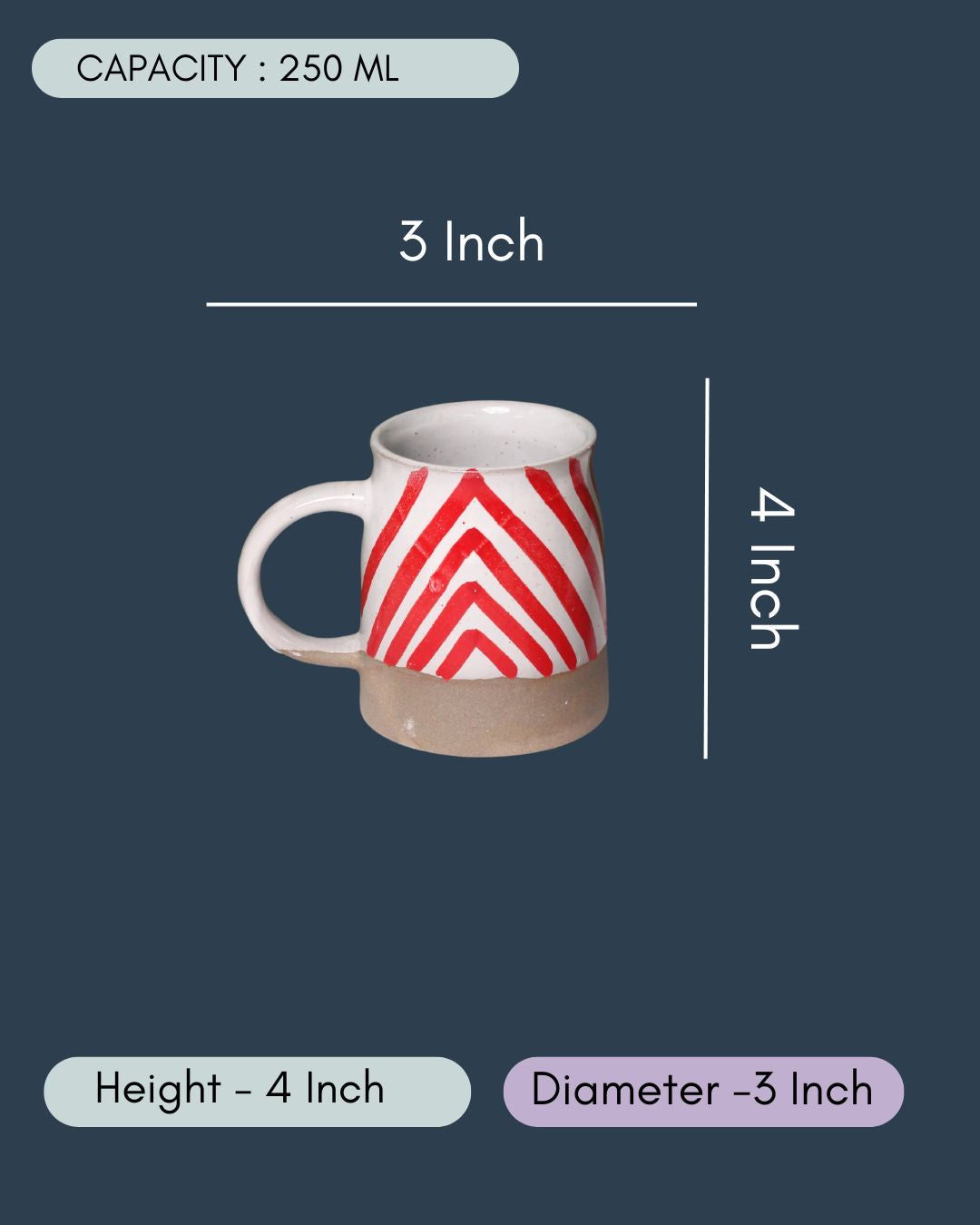 Red Chevron Mug