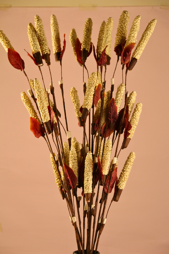 Dried golden pine chain bouquet