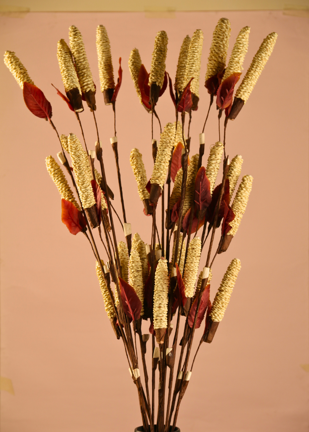 Dried golden pine chain bouquet