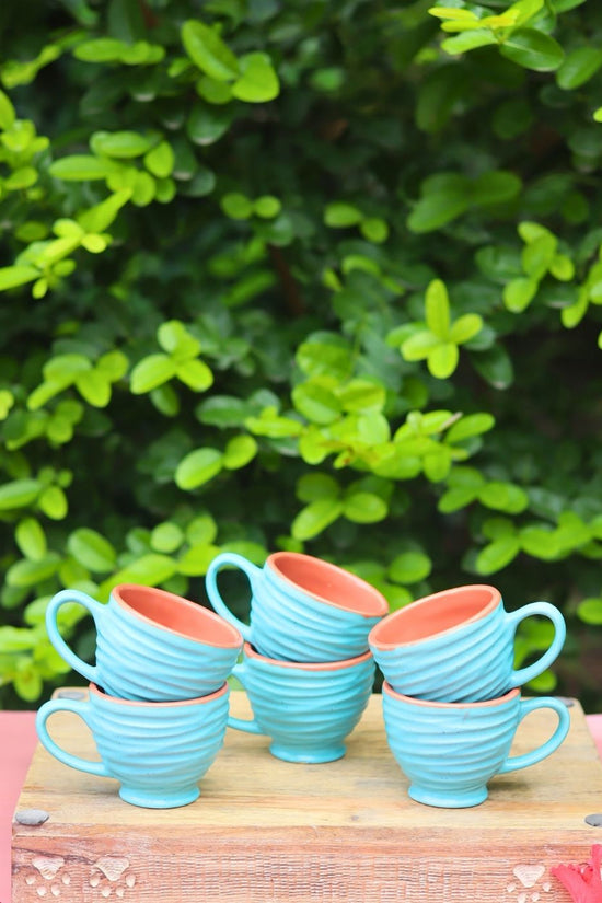Set of 6 - Sky Torrent Chai Cup handmade in India