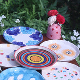 Handmade Set of 6 Pastel Delight Snack Plates (for the price of 5)