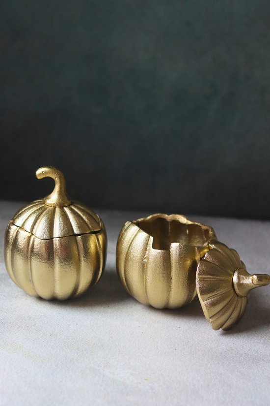 Pumpkin jar handmade set of two