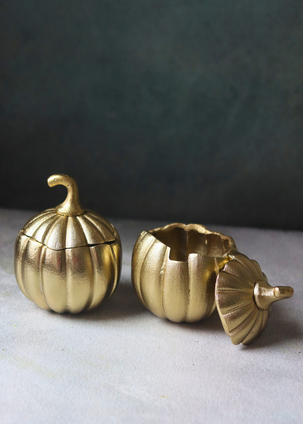 Pumpkin jar handmade set of two