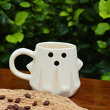 spooky ghost mug handmade in india