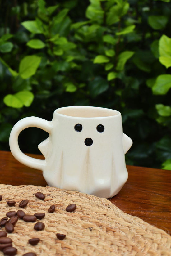 spooky ghost mug handmade in india