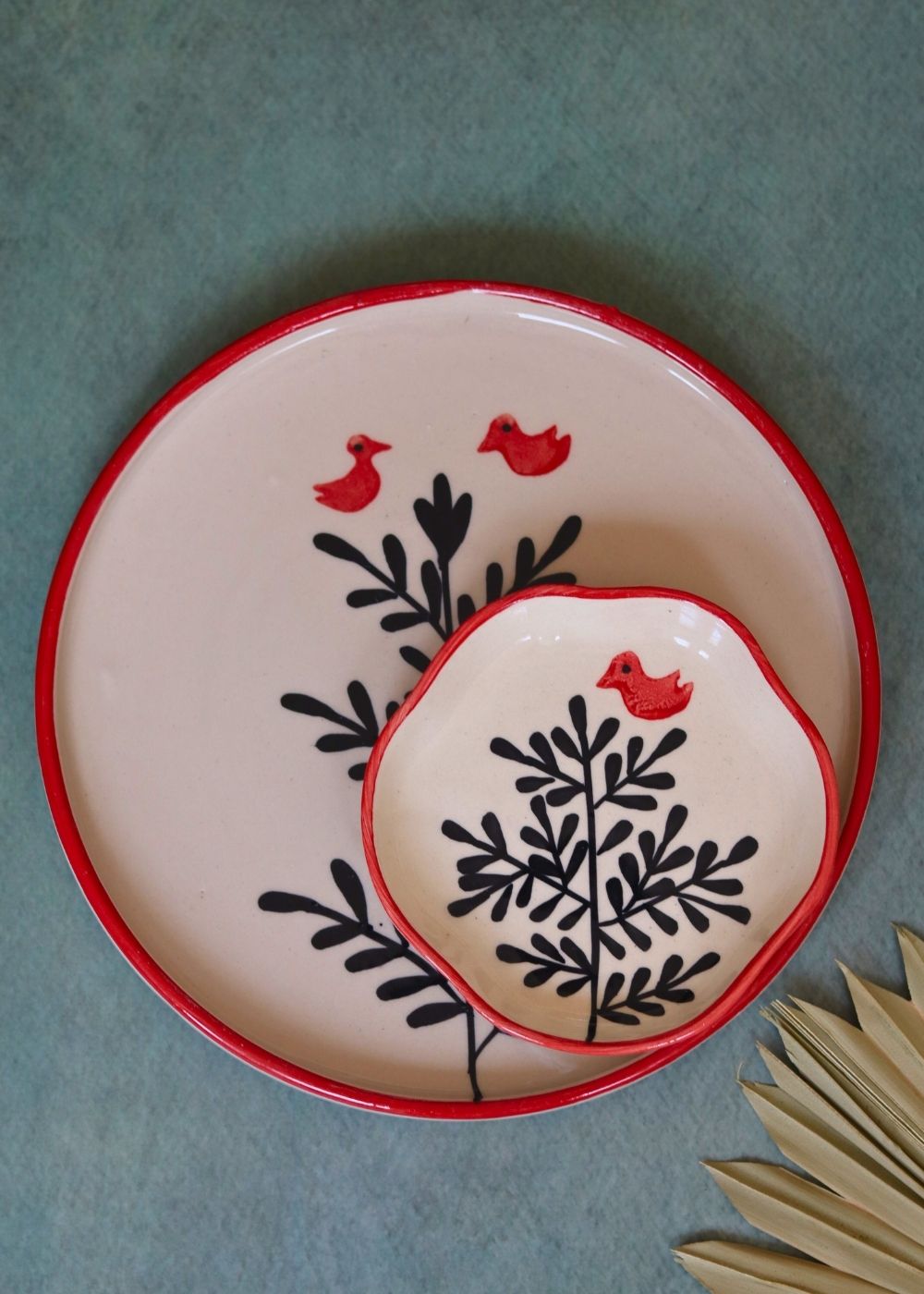 birdie platter & handmade dessert plate made by ceramic 