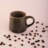 Glossy Black Coffee Mug handmade in india