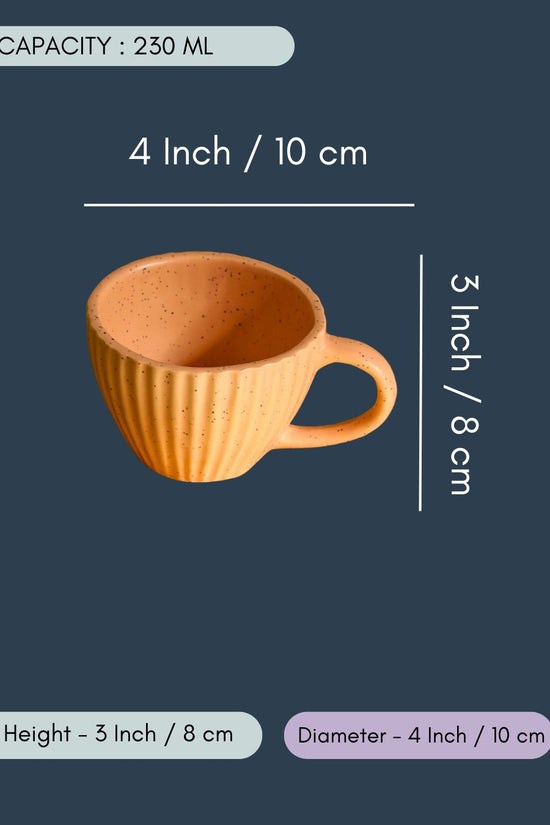 Creamy Peach Striped Coffee Mug