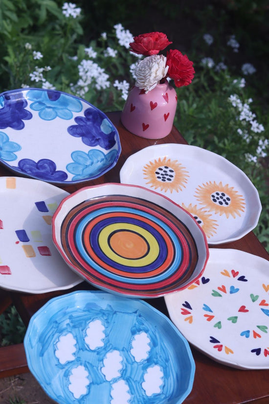 Set of 6 Pastel Delight Snack Plates (for the price of 5) with premium quality material