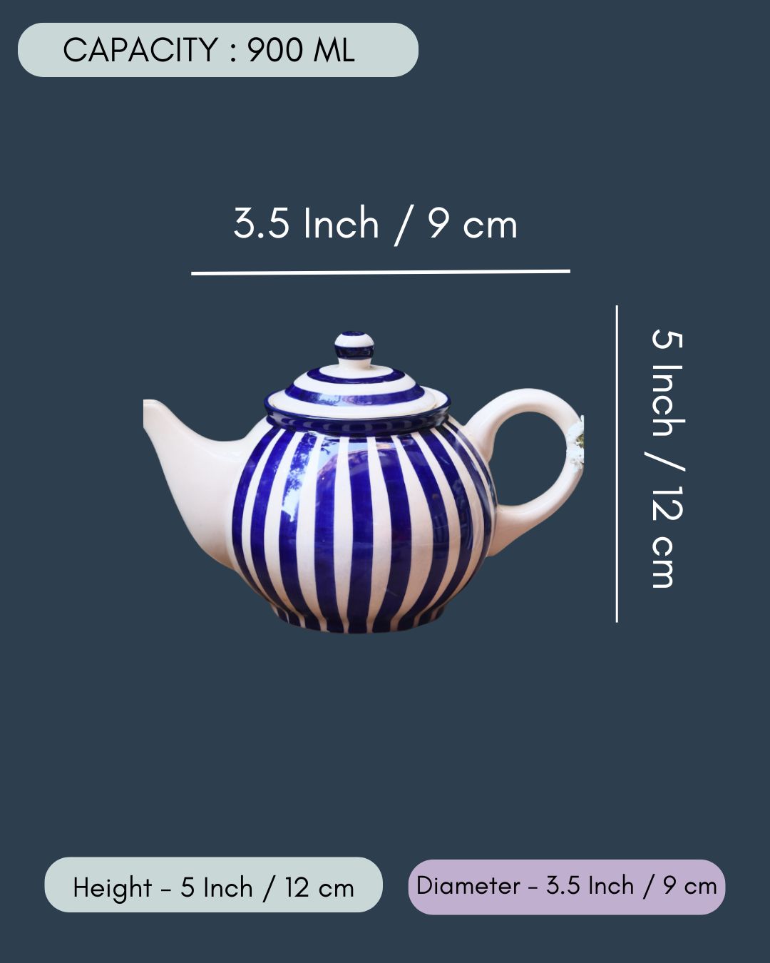 Thick Stripes // Tea Pot