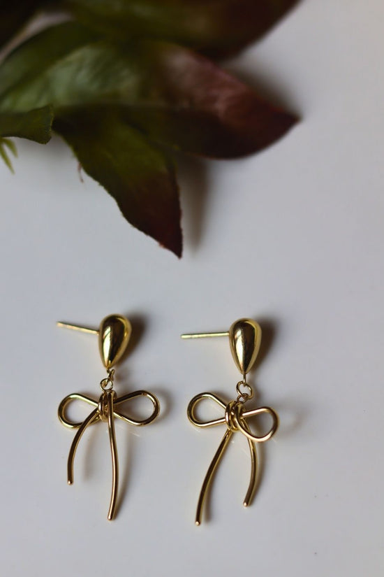 Minimal Bow Earrings handmade with premium quality material