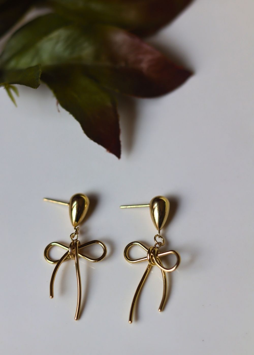 Minimal Bow Earrings handmade with premium quality material