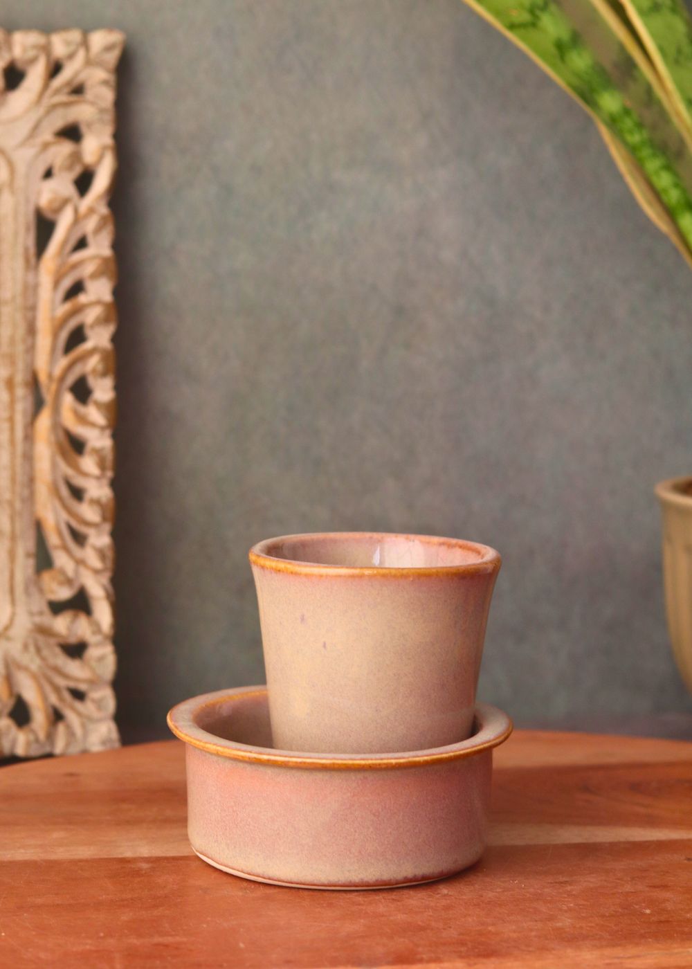 cream dabara set made by ceramic 