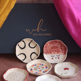 Set of 6 Essential Dessert Plates (for the price of 5) Diwali Gift Box made by ceramic