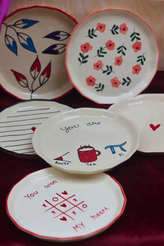 Set of 6 Little Bites snack Plates (for the price of 5) made by ceramid