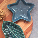 Foilage leaf & Starfish Platter - Set of 2 handmade in india