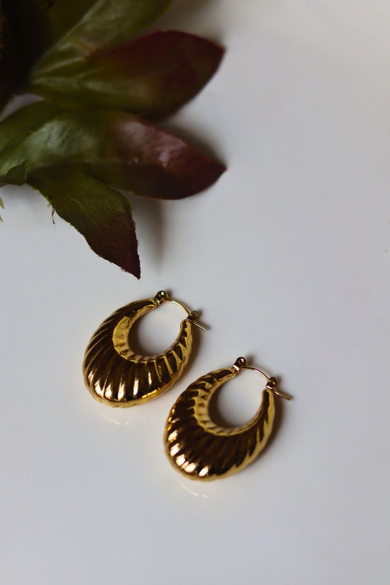 Anti tarnish Shell Drop Hoops