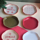 Handmade Set of 6 Twinkling Dessert plates (for the price of 5)