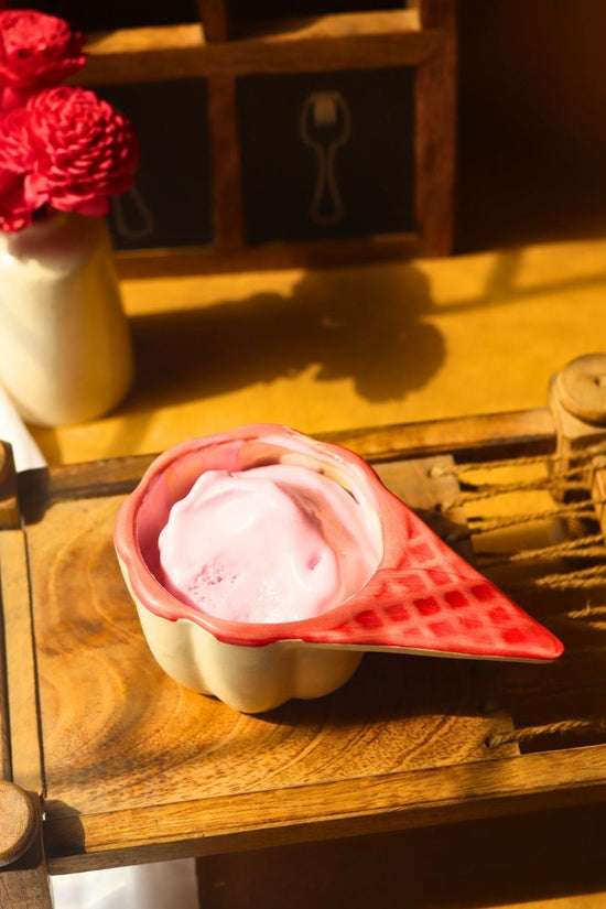 IceCream Cone - Red made by ceramic