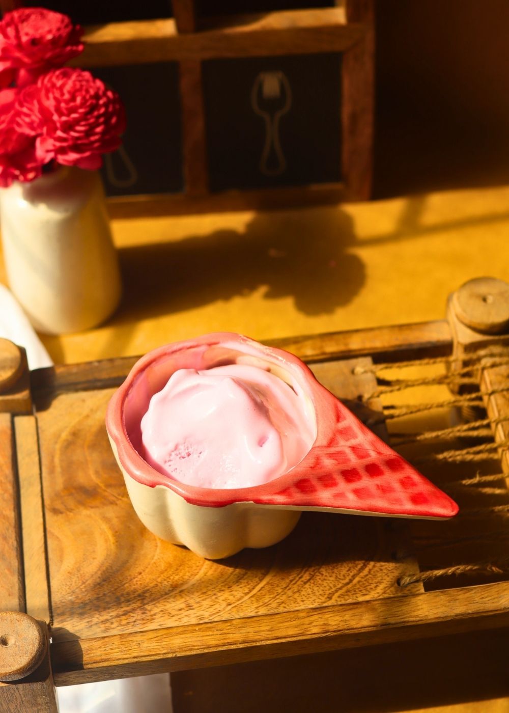 IceCream Cone - Red made by ceramic