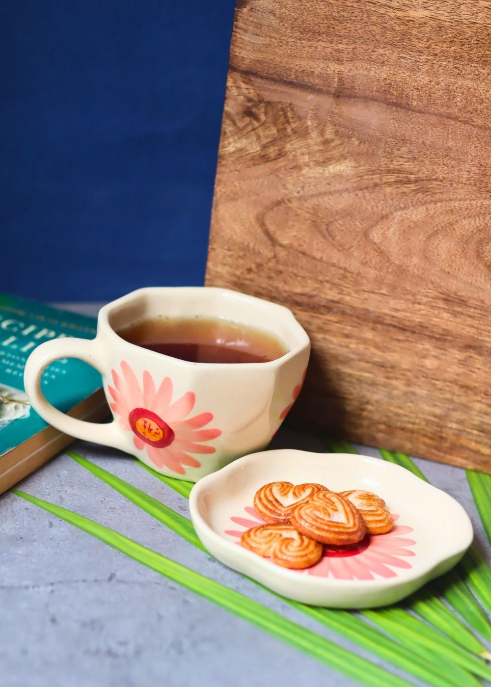Flower Coffee Mug & Handmade Dessert Plate with premium quality material