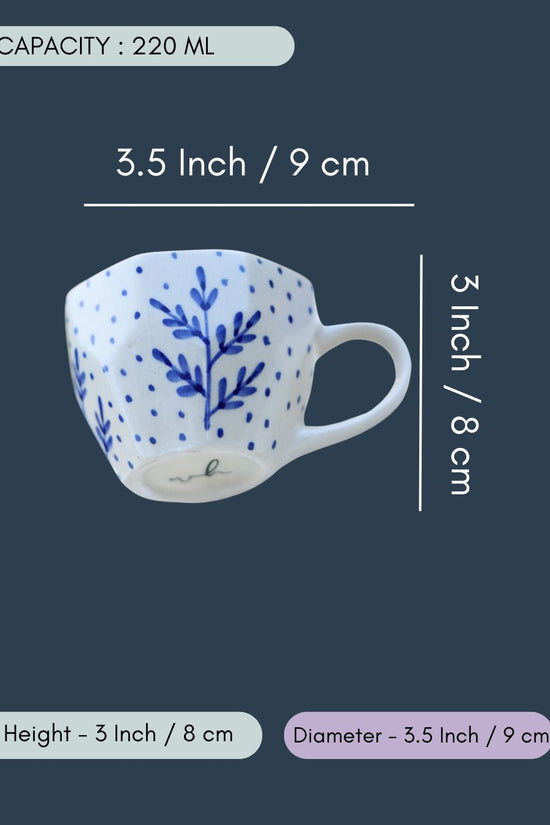 Blue Fall Leaf Mug