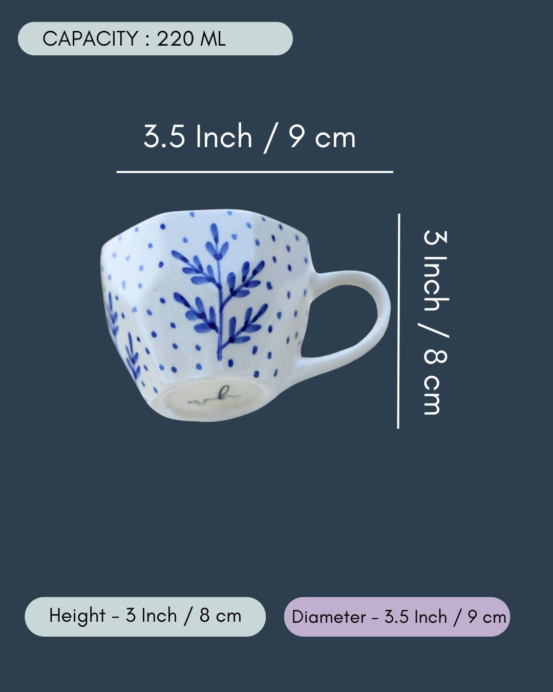 Blue Fall Leaf Mug