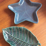 Foilage leaf & Starfish Platter - Set of 2 with premium quality material