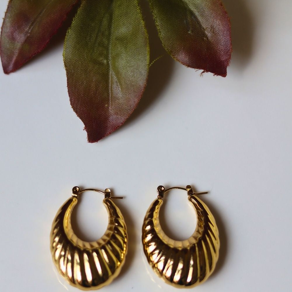 Hypoallergic Shell Drop Hoops