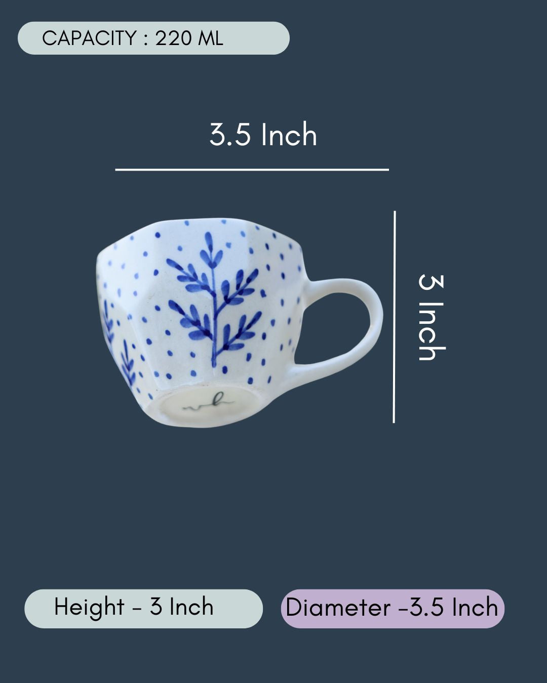 Blue Fall Leaf Mug