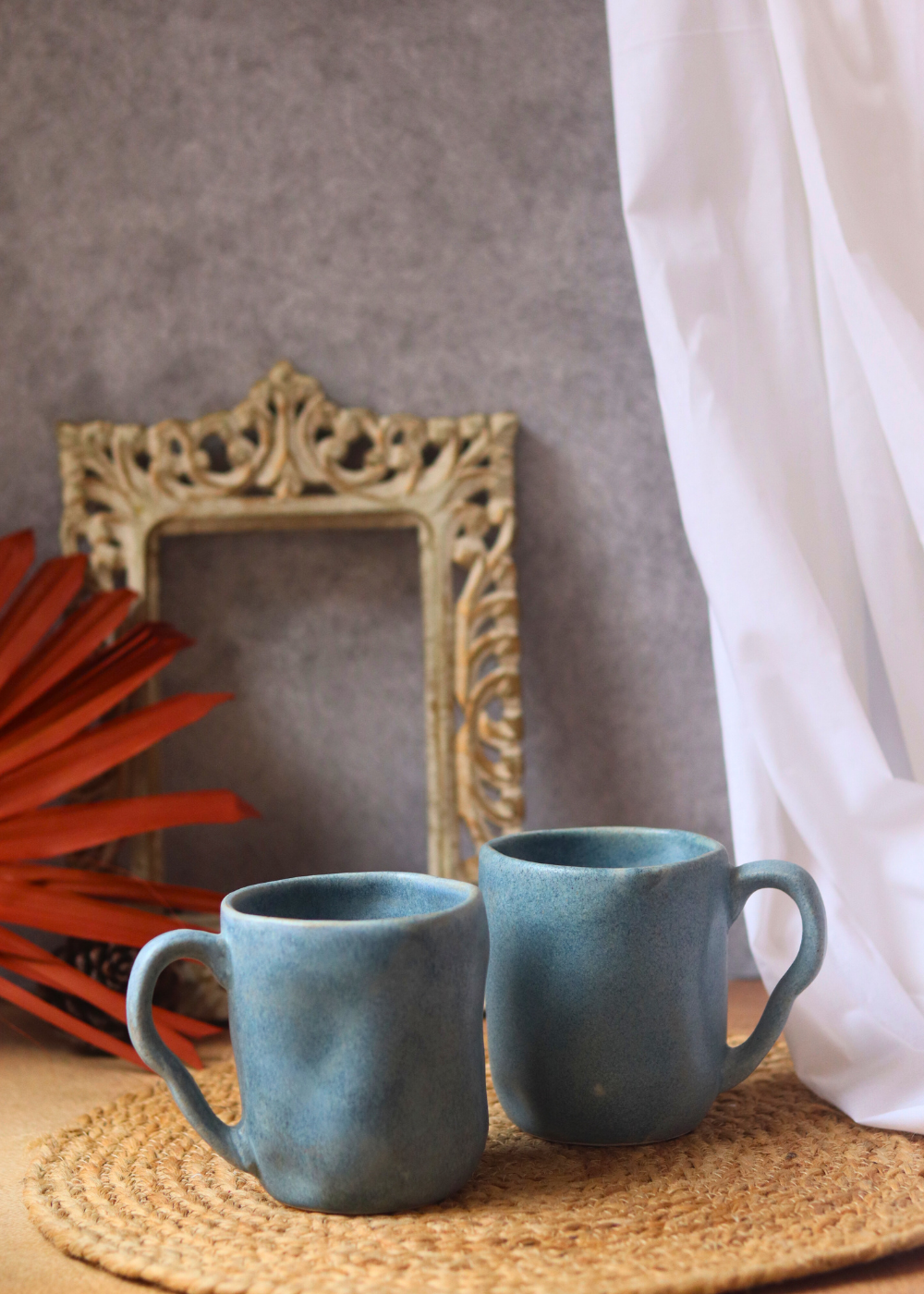 Two earthy wavy coffee mug 