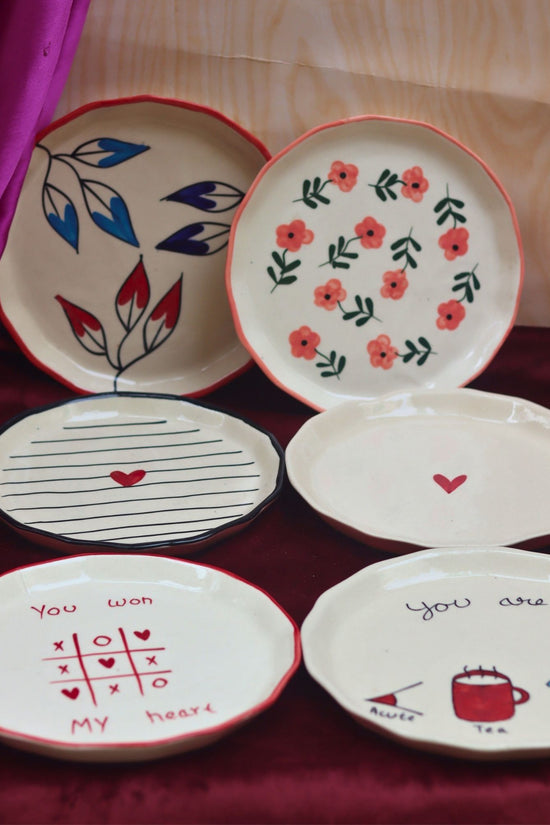 Set of 6 Little Bites snack Plates (for the price of 5) handmade in India