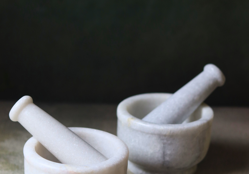 White Marble Mortar & Pestle Stunning Design