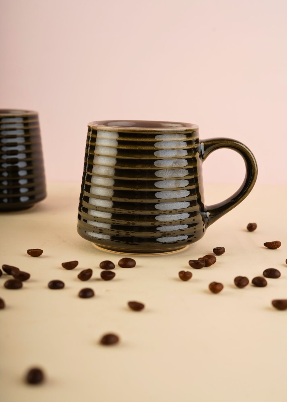 handmade Glossy Black Coffee Mug