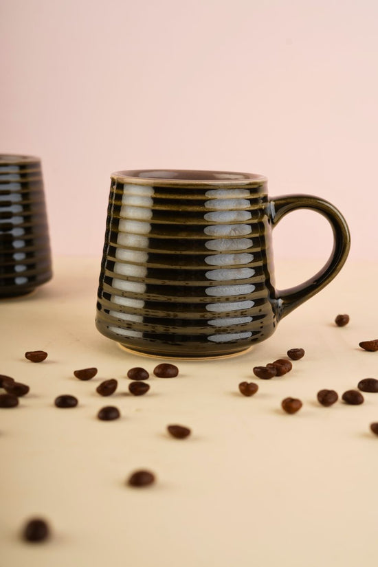 handmade Glossy Black Coffee Mug
