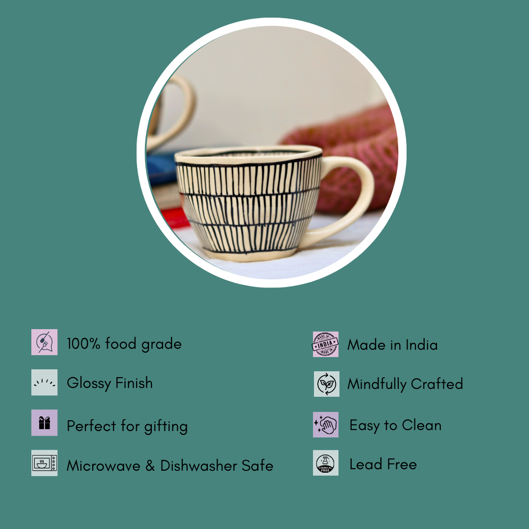 zebra mug with details 