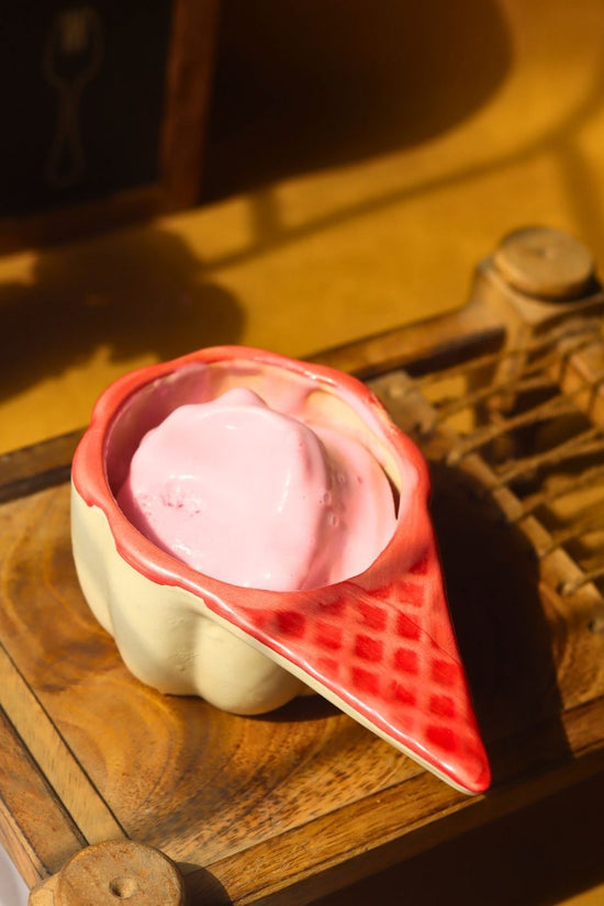 IceCream Cone - Red handmade in India