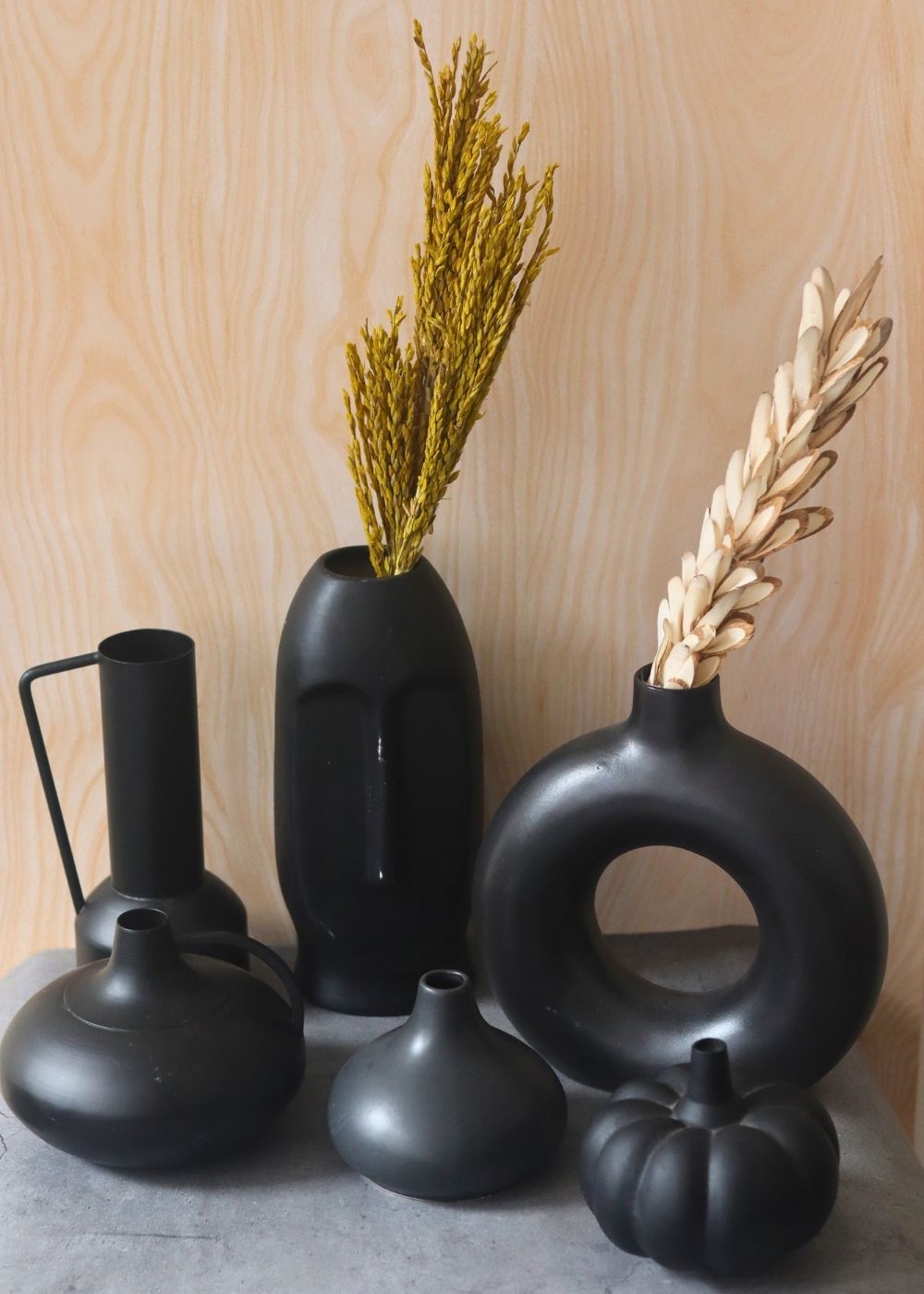 black vases handmade in india 