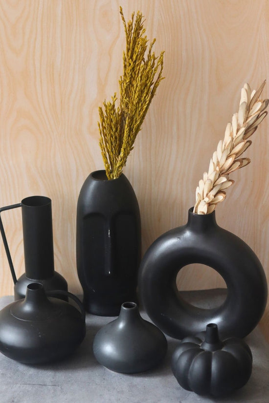 black vases handmade in india 